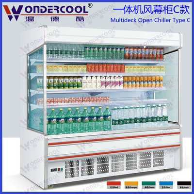congelatore di frigorifero aperto del dispositivo di raffreddamento del refrigeratore di vendite di 2m del multideck commerciale caldo del supermercato