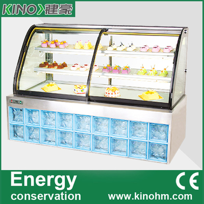 Fabbrica della Cina, vetrina commerciale, vetrina dell'armadietto di esposizione della pasticceria, congelatore dell'esposizione del dolce