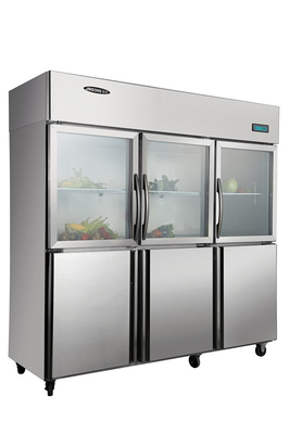 1500L asiatico frigoriferi solidi/di vetro di tre della porta del grado commerciale per il ristorante, 1830x800x1930