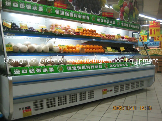 Dispositivo di raffreddamento aperto del refrigeratore del supermercato della vetrina della latteria piattaforma aperta dritta dell'esposizione della multi