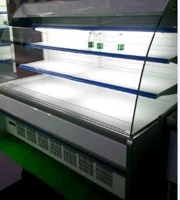 Carretto aperto dell'alimento del refrigeratore di Multideck del compressore Pansonic/di Corpeland al cliente utilizzato in supermercato