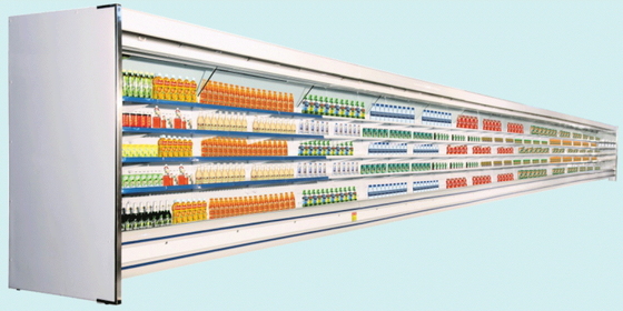 Refrigeratore di Multideck/vetrina aperti del frigorifero per il supermercato o l'annuncio pubblicitario