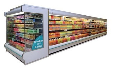 Refrigeratore verticale aperto della tenda della tenda del CE ROHS del refrigeratore della piattaforma del supermercato multi
