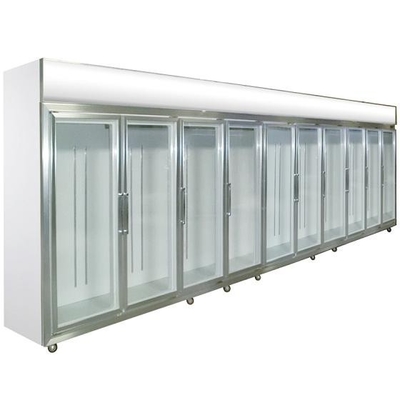 Gli scaffali regolabili vero il congelatore di vetro della porta elettrico per il mercato/domestico