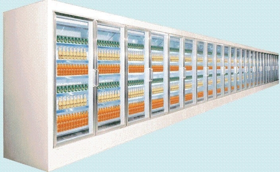 Congelatore di vetro stretto della porta degli scaffali regolabili per il contatore di mostra degli oggetti