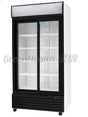 Porta di vetro del congelatore verticale commerciale leggero LED/T5 con il compressore di Tecumseh