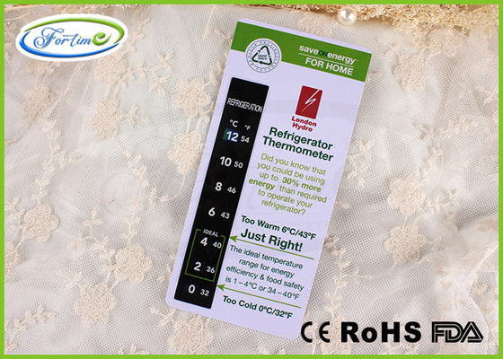 Carta LCD del termometro del frigorifero del PVC del cambiamento di colore per il regalo 0 ~ di promozione alta precisione 12℃