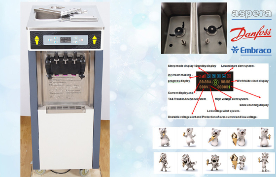 Sistema di refrigerazione separato del saltatore del congelatore molle commerciale di servire