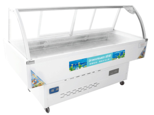 La ghiottoneria contro visualizza il compressore di Panasonic, attrezzatura di refrigerazione della ghiottoneria per la drogheria dell'alimento