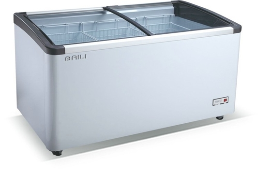 Congelatore di frigorifero commerciale del petto di vetro superiore della porta per alimento congelato WD-330